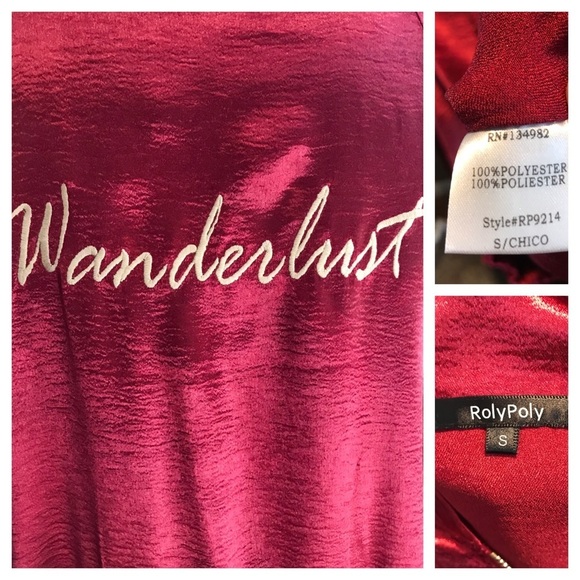 Wanderlust Red Satin Jacket - Picture 8 of 8